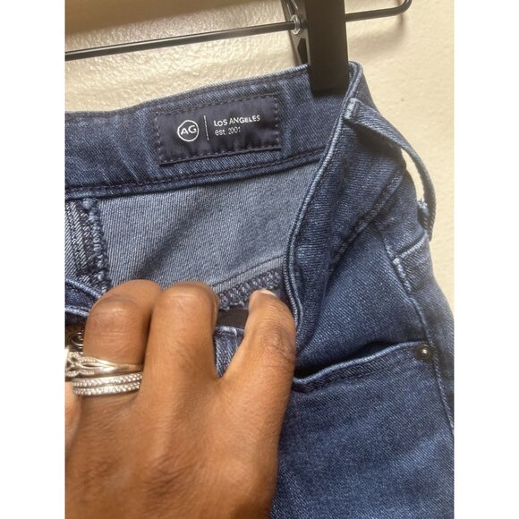 ag farrah high rise skinny 24r Blue Jeans 5 Pocket 29L Cotton Modal Stretch - Picture 3 of 7